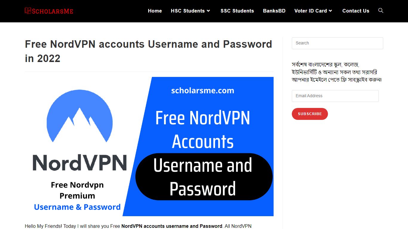 Free NordVPN accounts Username and Password in 2022 - ScholarsMe